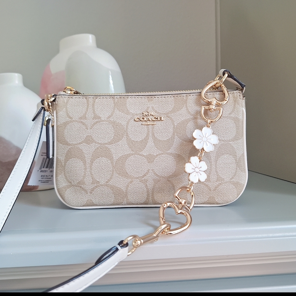 NWT!COACH NOLITA 19 IN BLOCKED SIGNATURE CANVAS C3308 + 2 extend chains - Picture 3 of 10